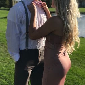 Bodycon formal pink dress